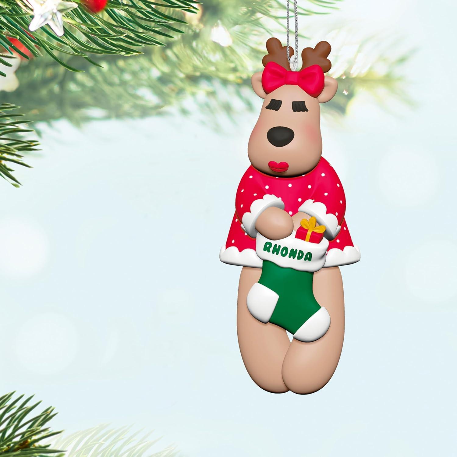 image:imageHallmark Keepsake Christmas Ornament 2024 Vintage Reindeer Porcelain Gifts for Christmas LoversReindeer Surprise