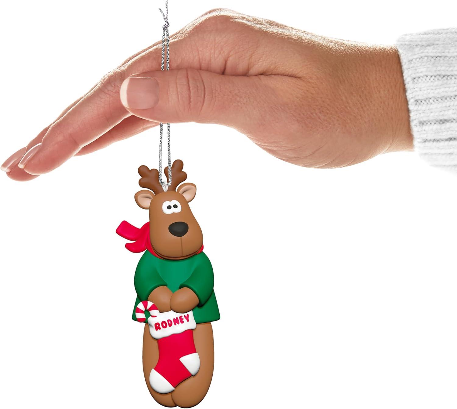 image:imageHallmark Keepsake Christmas Ornament 2024 Vintage Reindeer Porcelain Gifts for Christmas LoversReindeer Surprise