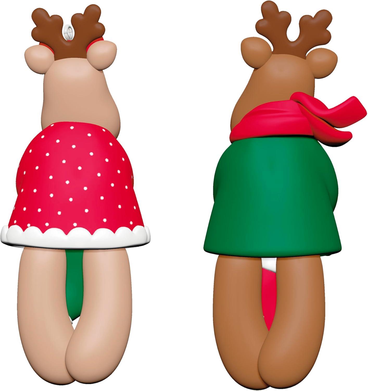 image:imageHallmark Keepsake Christmas Ornament 2024 Vintage Reindeer Porcelain Gifts for Christmas LoversReindeer Surprise