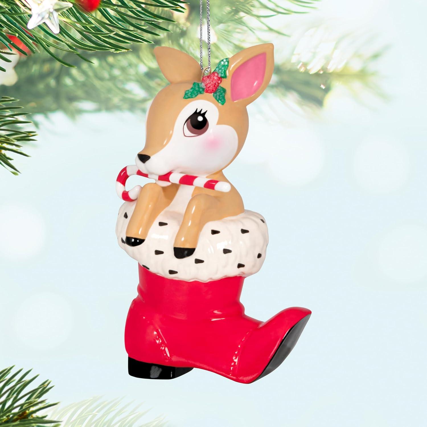 image:imageHallmark Keepsake Christmas Ornament 2024 Vintage Reindeer Porcelain Gifts for Christmas LoversVintage Reindeer