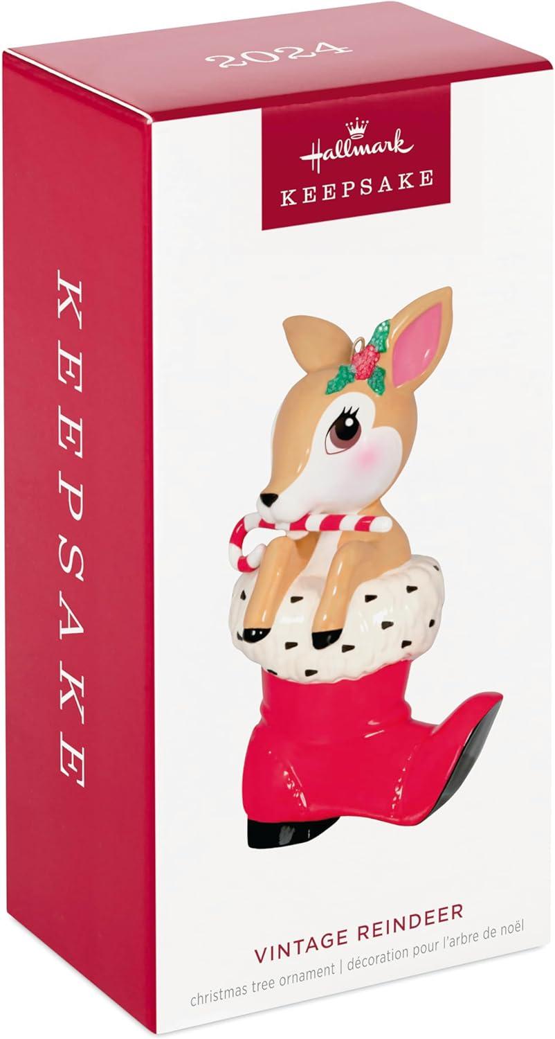 image:imageHallmark Keepsake Christmas Ornament 2024 Vintage Reindeer Porcelain Gifts for Christmas LoversVintage Reindeer