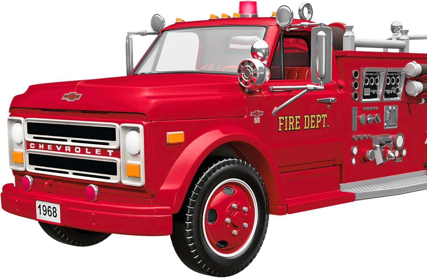 image:imageHallmark Keepsake Christmas Ornament 2025 Fire Brigade 1968 Chevrolet Fire Engine 2025 with Light Hobby Gifts1968 Chevrolet Fire Engine