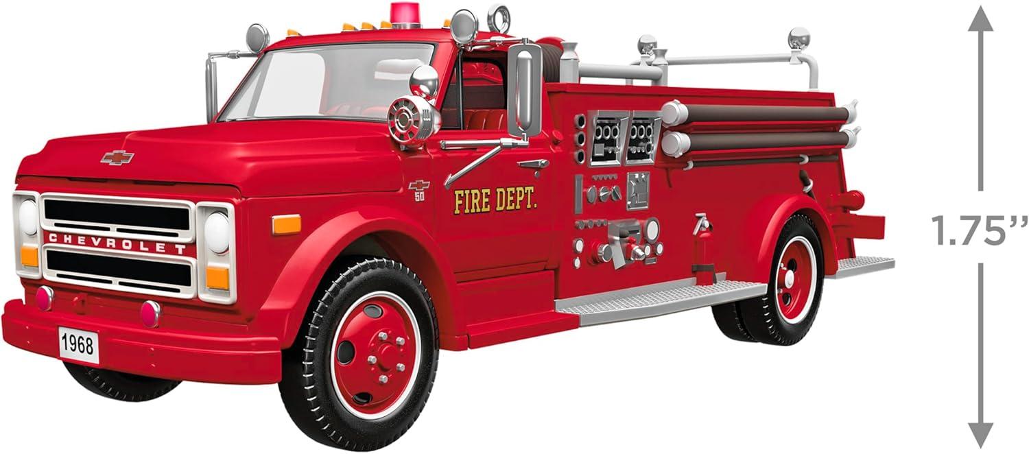 image:imageHallmark Keepsake Christmas Ornament 2025 Fire Brigade 1968 Chevrolet Fire Engine 2025 with Light Hobby Gifts1968 Chevrolet Fire Engine