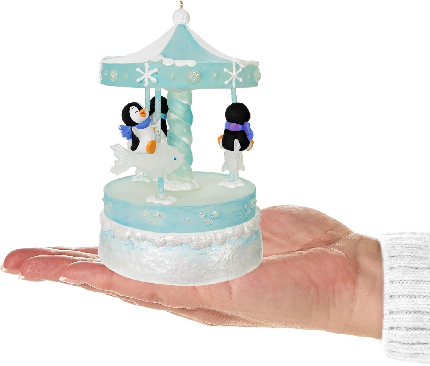image:imageHallmark Keepsake Christmas Ornament Playful Penguins Musical with Light and MotionPlayful Penguins on Carousel