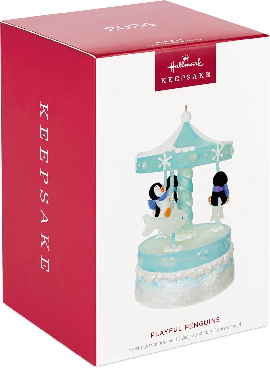 image:imageHallmark Keepsake Christmas Ornament Playful Penguins Musical with Light and MotionPlayful Penguins on Carousel