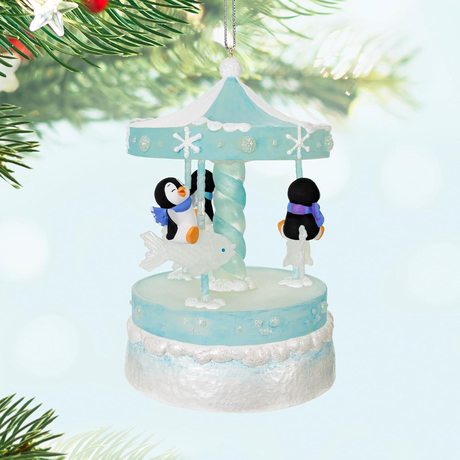 image:imageHallmark Keepsake Christmas Ornament Playful Penguins Musical with Light and MotionPlayful Penguins on Carousel