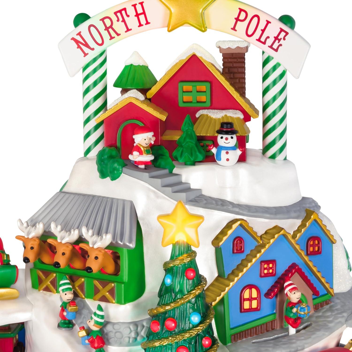 image:imageHallmark Keepsake Christmas Tabletop Decoration 2025 Up on the Housetop Musical With Light and Motion Christmas DecorationsNorth Pole Village