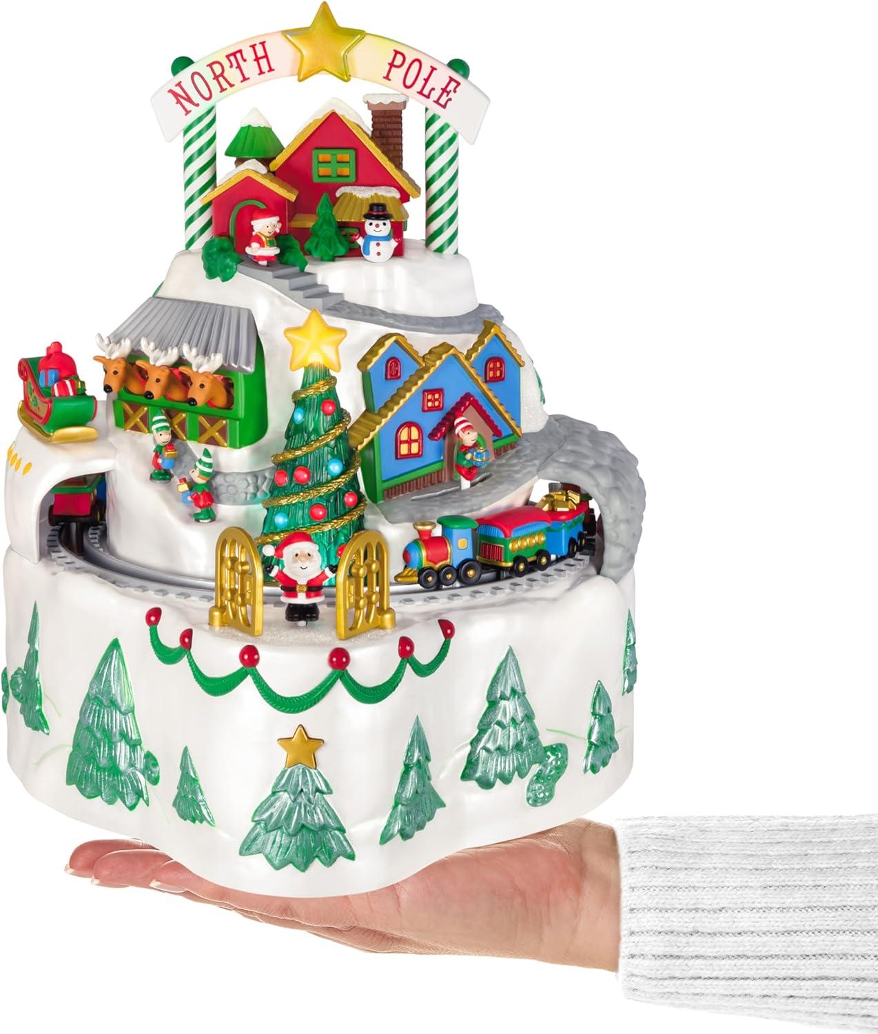 image:imageHallmark Keepsake Christmas Tabletop Decoration 2025 Up on the Housetop Musical With Light and Motion Christmas DecorationsNorth Pole Village