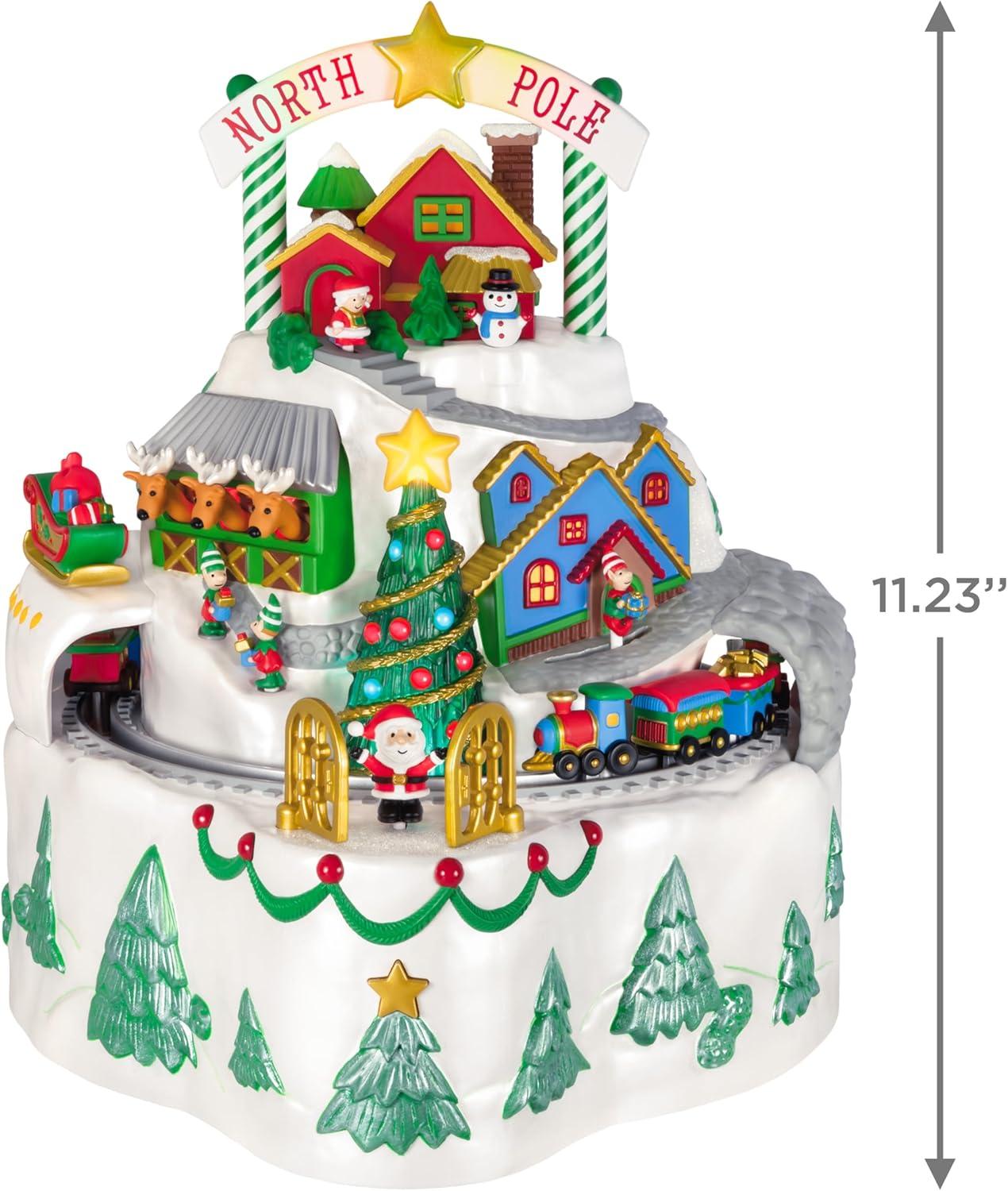 image:imageHallmark Keepsake Christmas Tabletop Decoration 2025 Up on the Housetop Musical With Light and Motion Christmas DecorationsNorth Pole Village