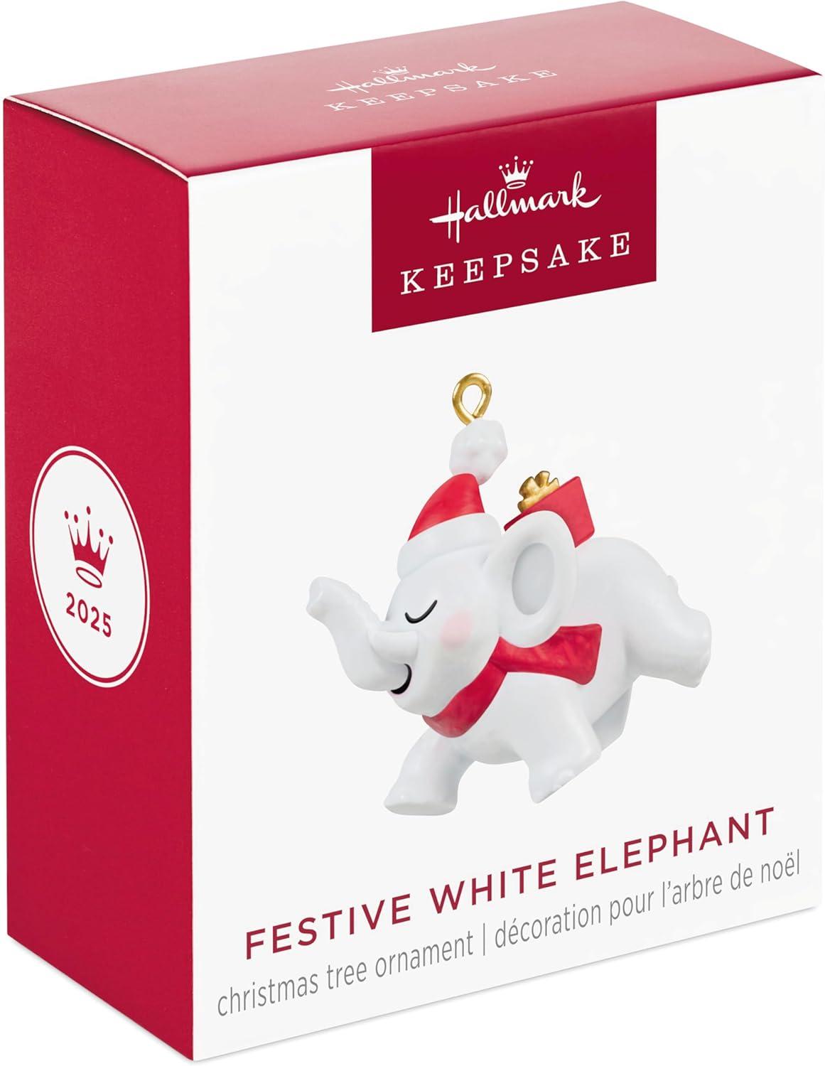 image:imageHallmark Keepsake Mini Christmas Ornament Beach Day Buddy 075 Tiny Ornament for Tabletop TreeFestive White Elephant