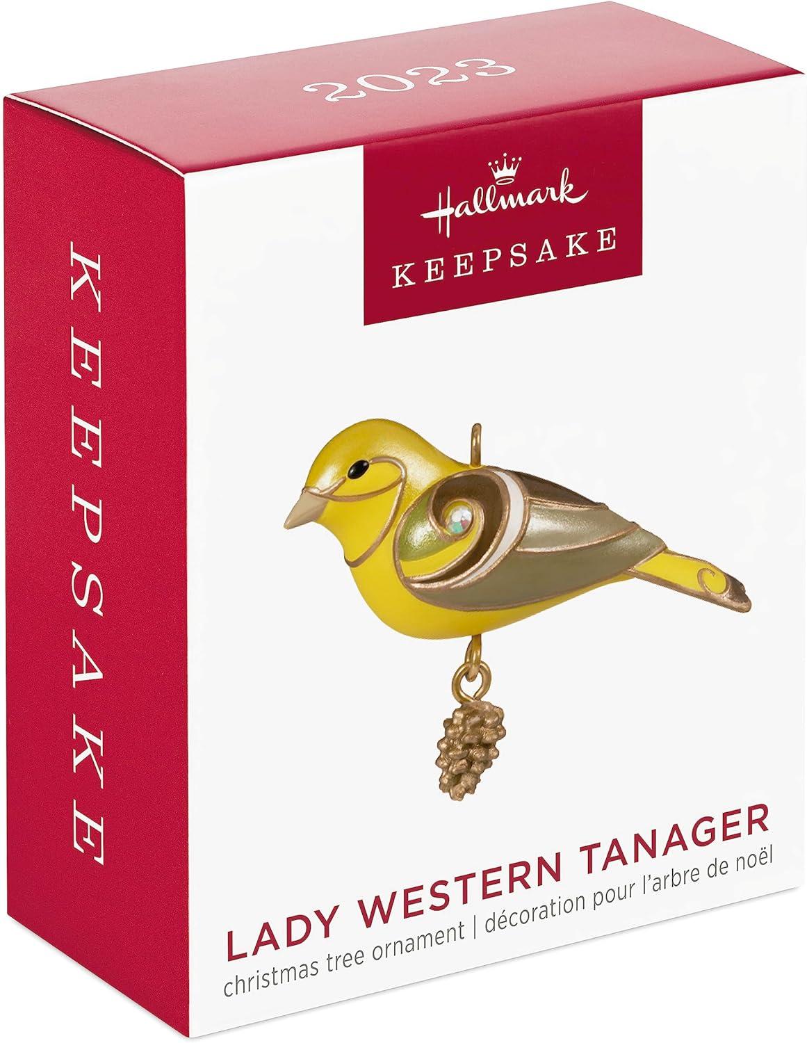 image:imageHallmark Keepsake Mini Christmas Ornament Two Scoops of Fun 075 Tiny Ornament for Tabletop TreeMini Lady Western Tanager