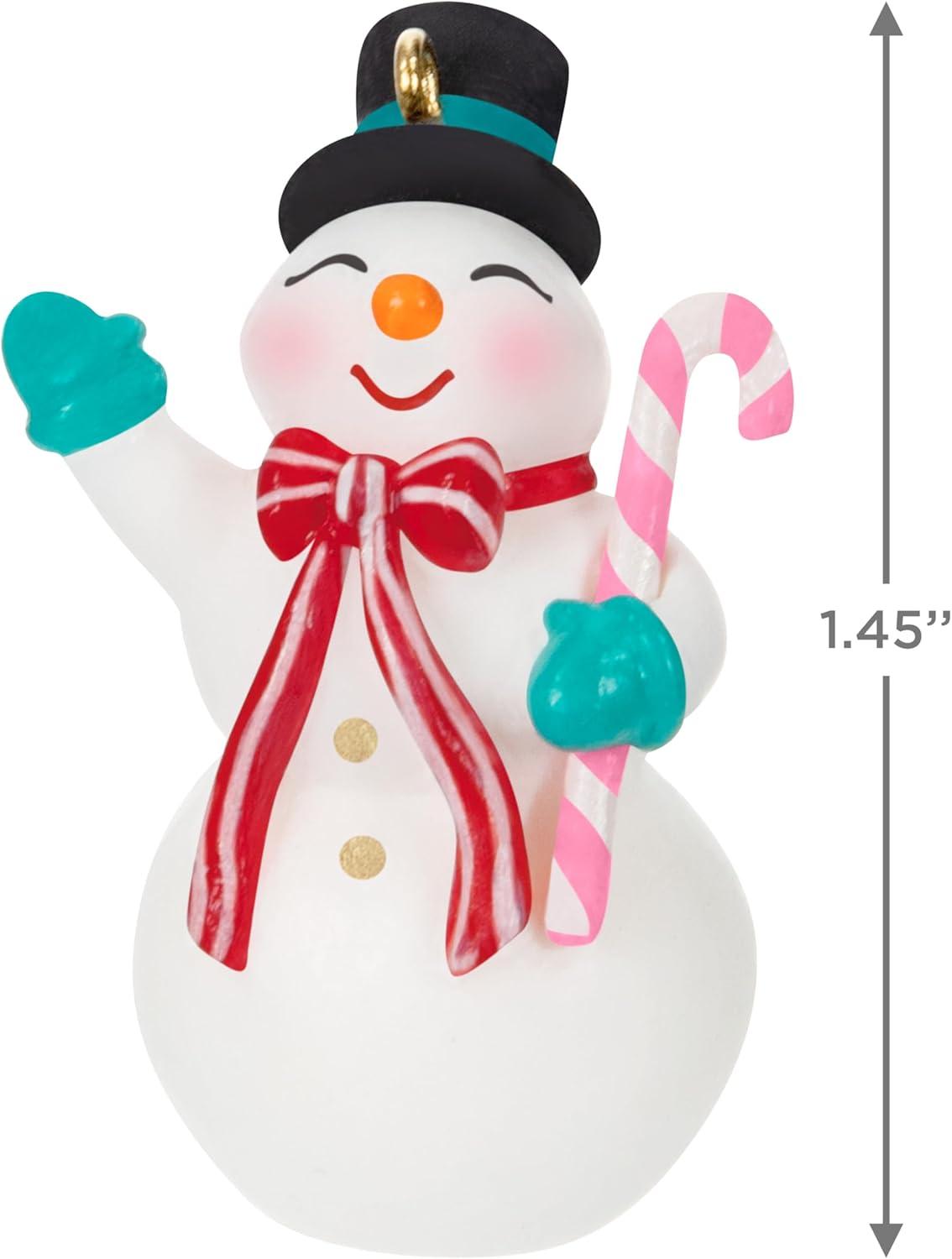 image:imageHallmark Keepsake Mini Christmas Ornament Two Scoops of Fun 075 Tiny Ornament for Tabletop TreeNostalgic Snowman