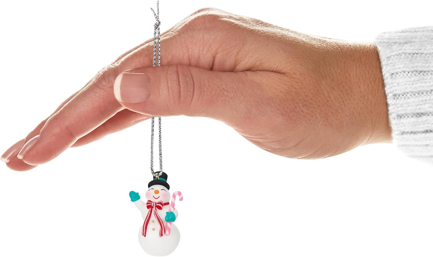image:imageHallmark Keepsake Mini Christmas Ornament Two Scoops of Fun 075 Tiny Ornament for Tabletop TreeNostalgic Snowman