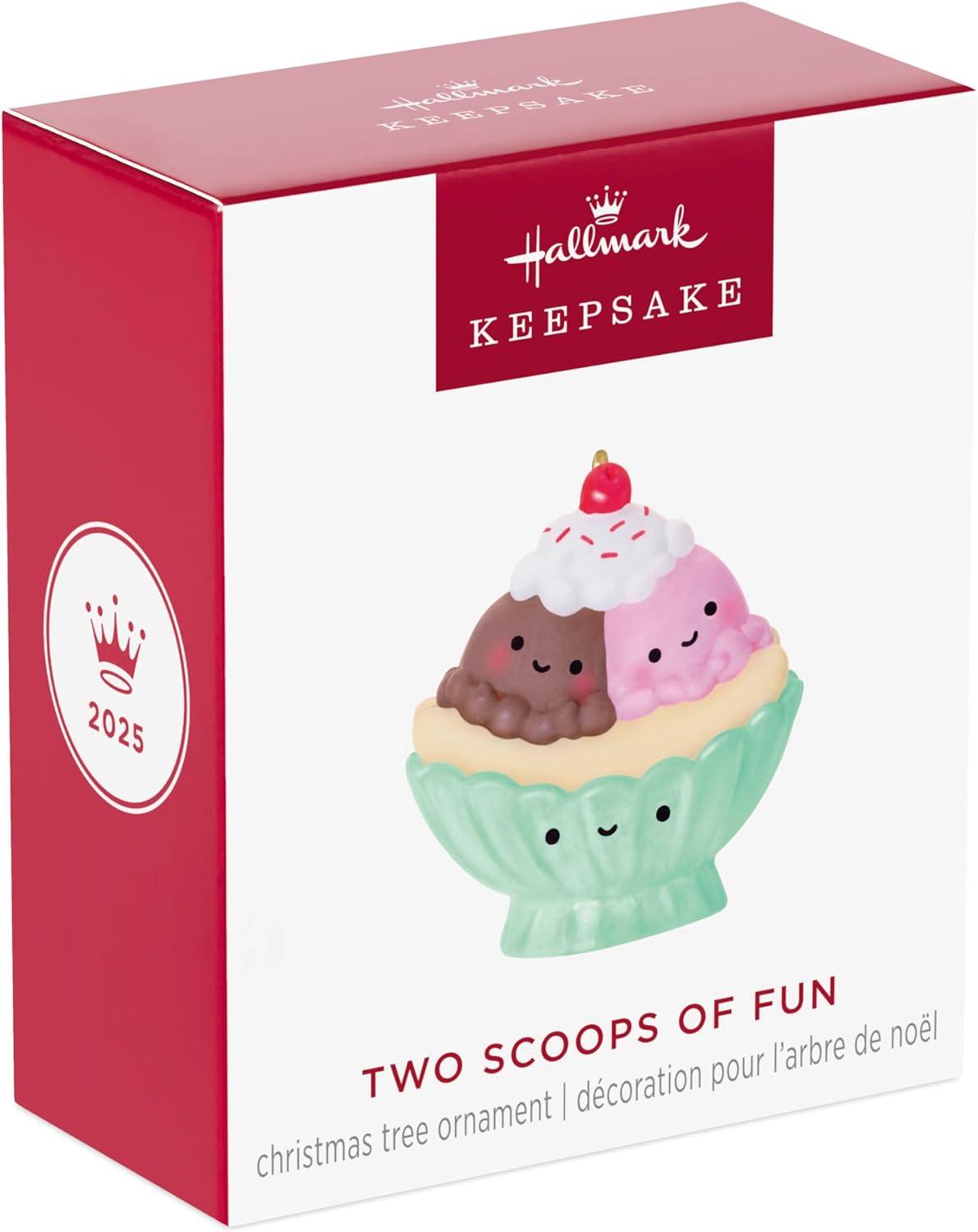 image:imageHallmark Keepsake Mini Christmas Ornament Two Scoops of Fun 075 Tiny Ornament for Tabletop TreeTwo Scoops of Fun