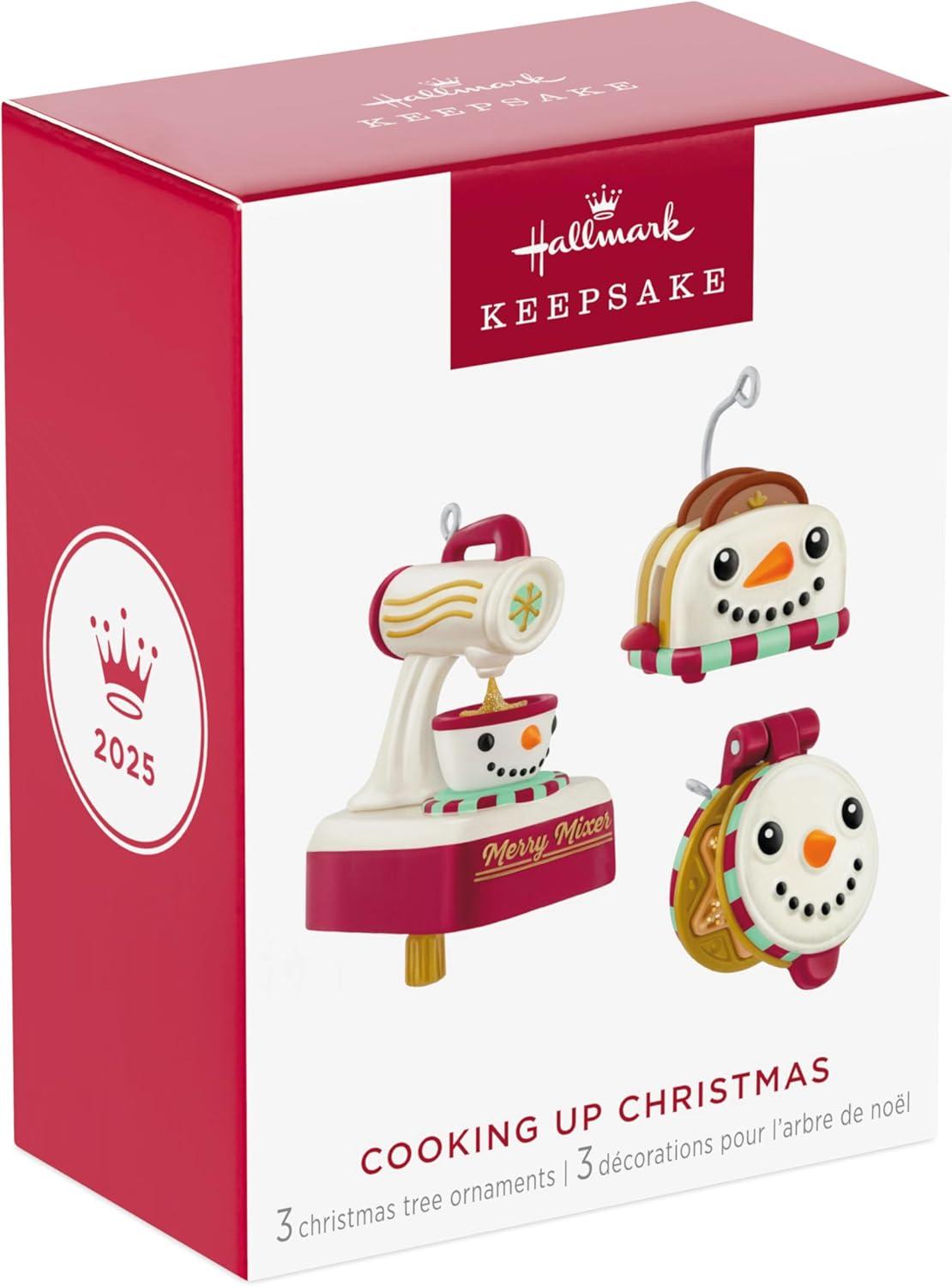 image:imageHallmark Keepsake Mini Christmas Ornaments 2025 Cooking Up Christmas Set of 3 Food GiftsCooking Up Christmas