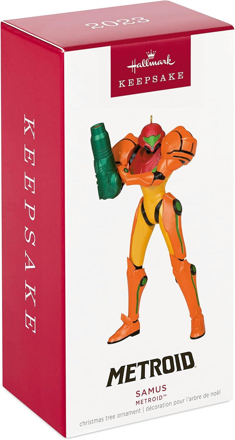 image:imageHallmark Keepsake Nintendo Christmas Tree Topper Super Mario Super Star with Light and Sound Gifts for GamersMetroid Samus