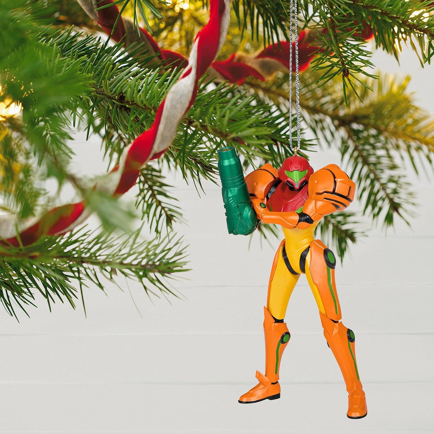 image:imageHallmark Keepsake Nintendo Christmas Tree Topper Super Mario Super Star with Light and Sound Gifts for GamersMetroid Samus