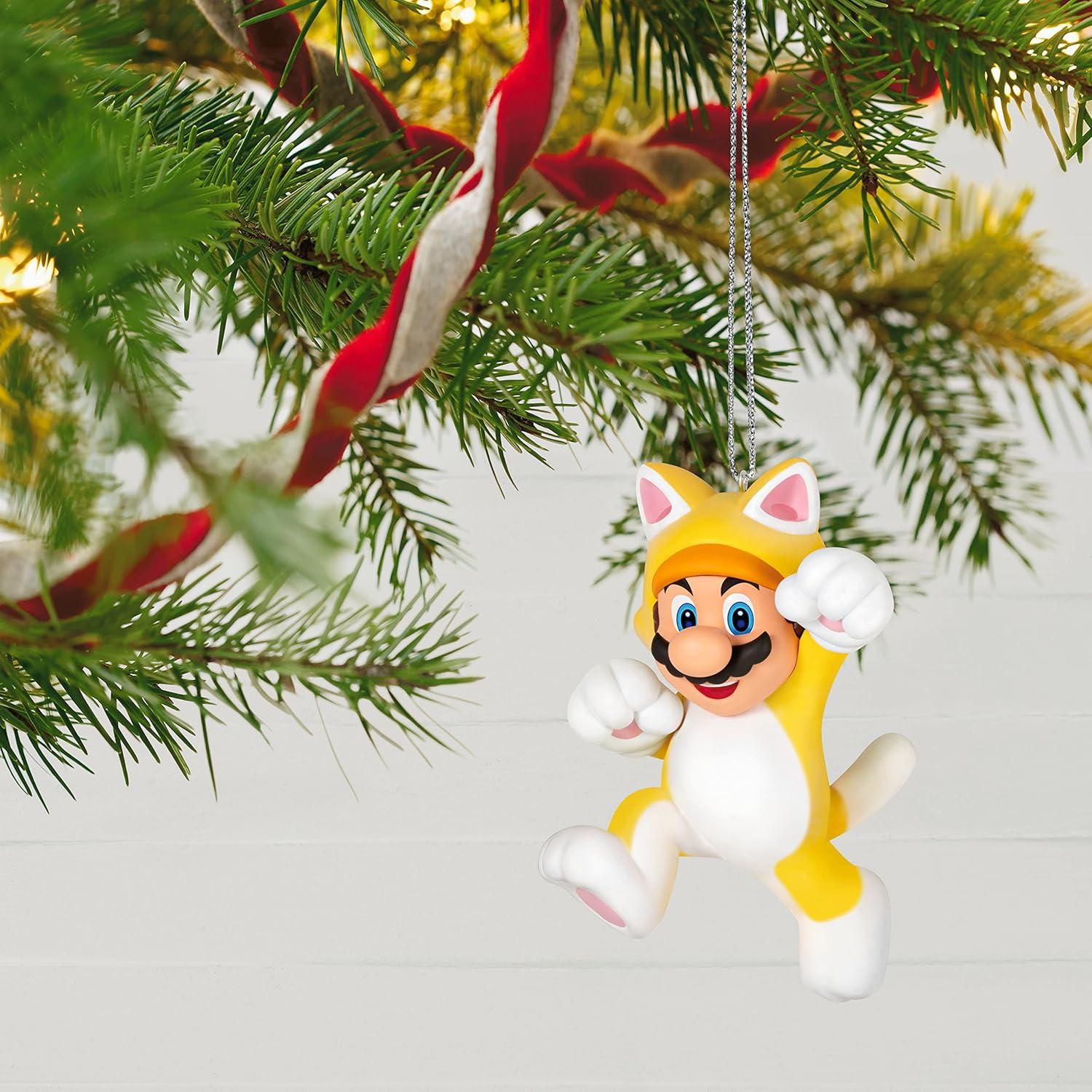 image:imageHallmark Keepsake Nintendo Christmas Tree Topper Super Mario Super Star with Light and Sound Gifts for GamersPowered Up with Mario Cat
