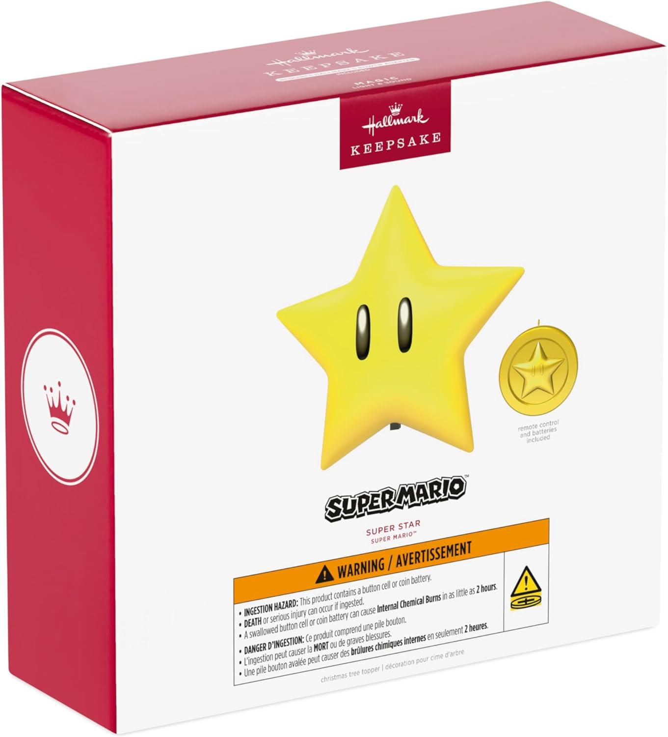 image:imageHallmark Keepsake Nintendo Christmas Tree Topper Super Mario Super Star with Light and Sound Gifts for GamersSuper Star
