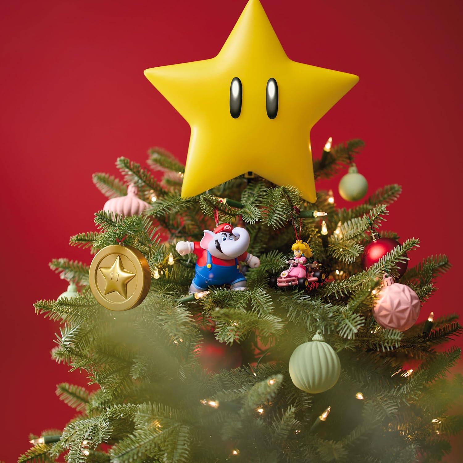 image:imageHallmark Keepsake Nintendo Christmas Tree Topper Super Mario Super Star with Light and Sound Gifts for GamersSuper Star
