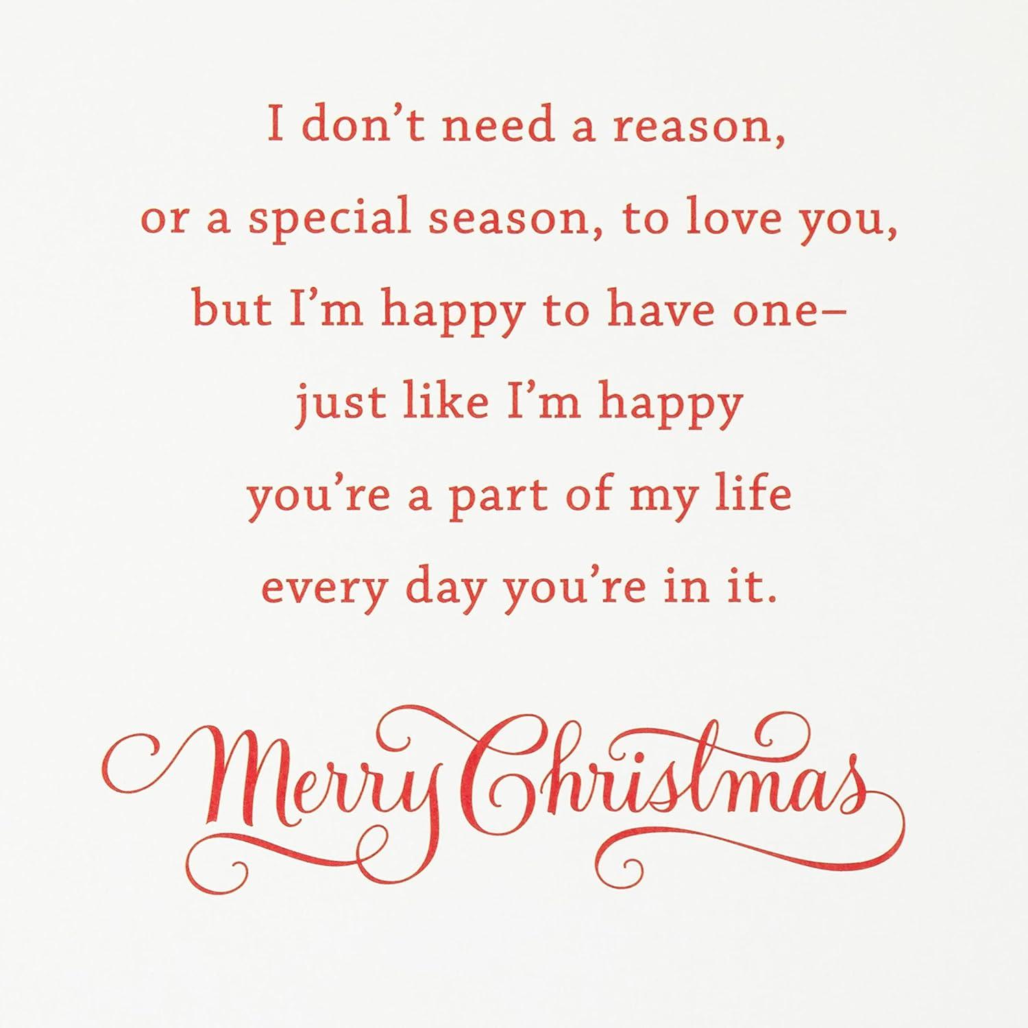 image:imageHallmark Romantic Christmas Card for Husband Wife Boyfriend Girlfriend I Love YouI Love You Everyday