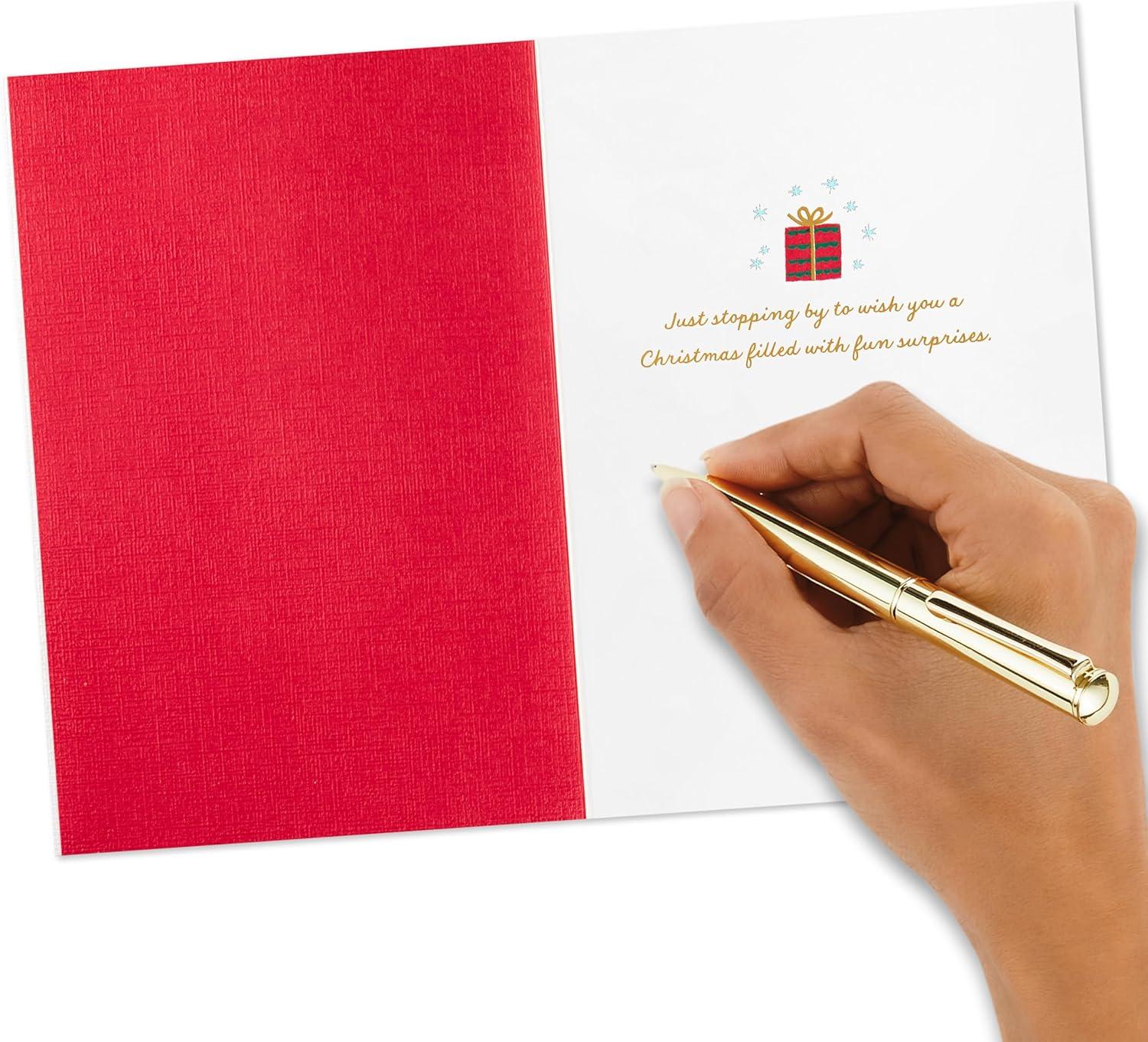 image:imageHallmark Signature Christmas Card Fun Surprises Santa Claus with GiftSanta Claus