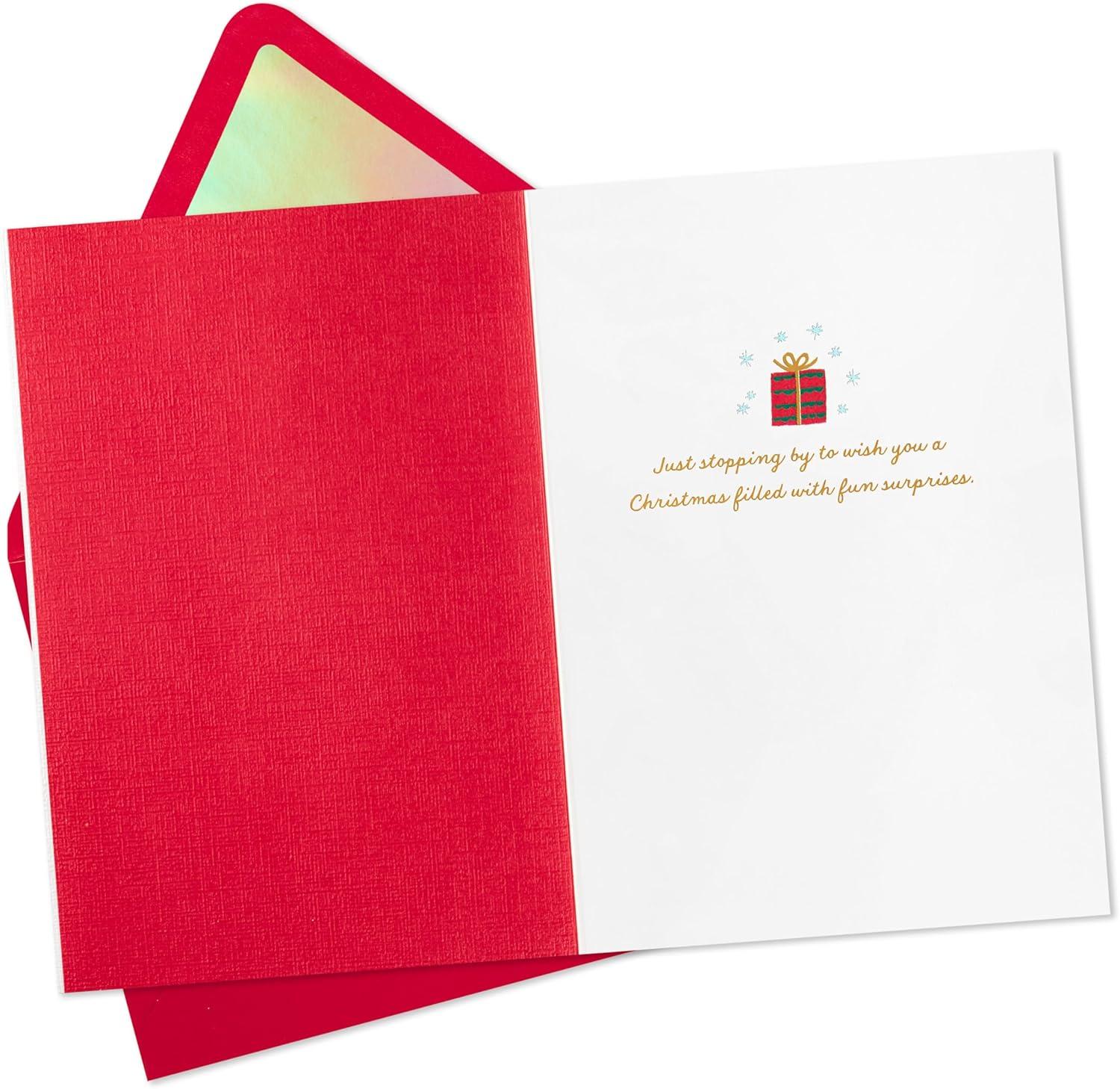 image:imageHallmark Signature Christmas Card Fun Surprises Santa Claus with GiftSanta Claus