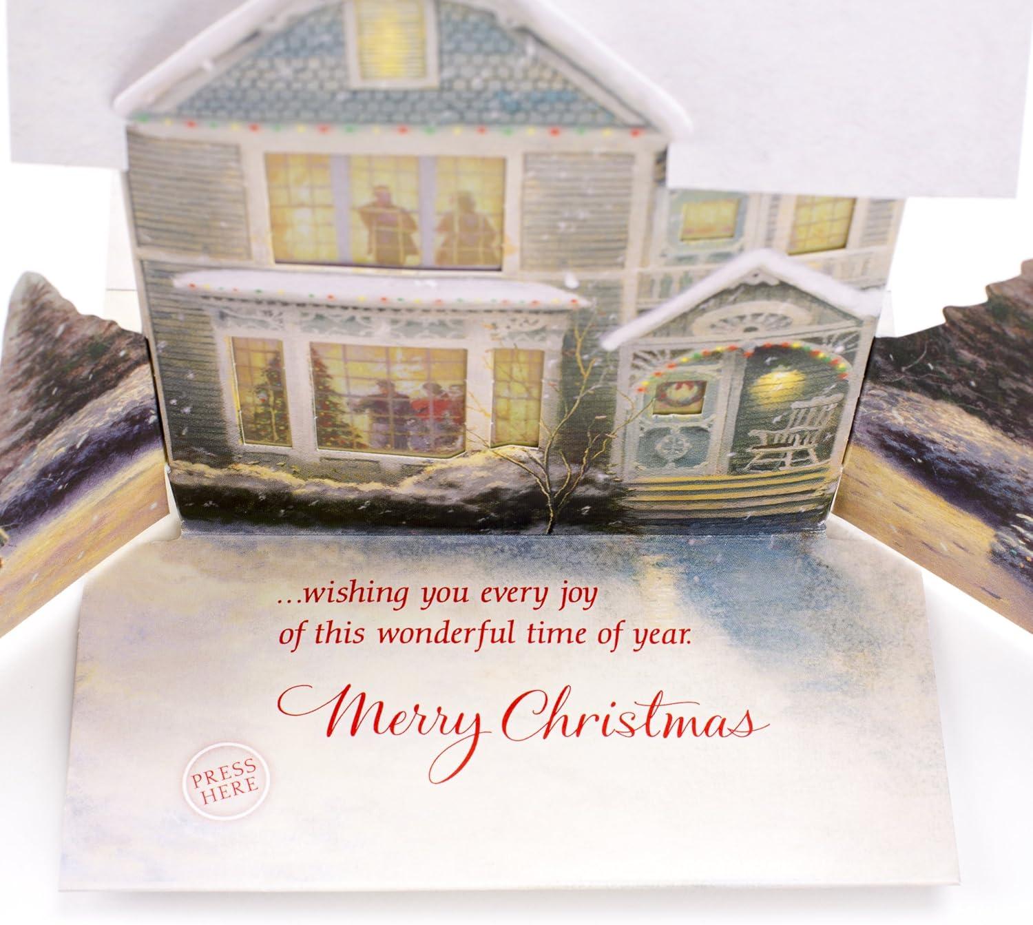 image:imageHallmark Signature Pop Up Christmas Card 3D Christmas Tree OrnamentKinkade House Pop Up Plays Music and Lights Up