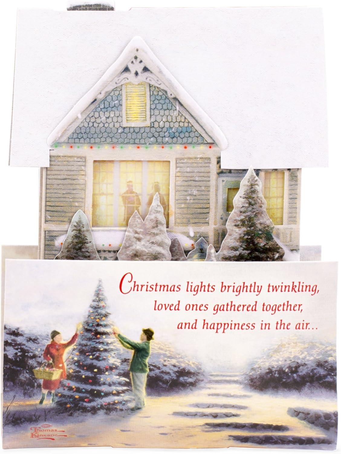 image:imageHallmark Signature Pop Up Christmas Card 3D Christmas Tree OrnamentKinkade House Pop Up Plays Music and Lights Up