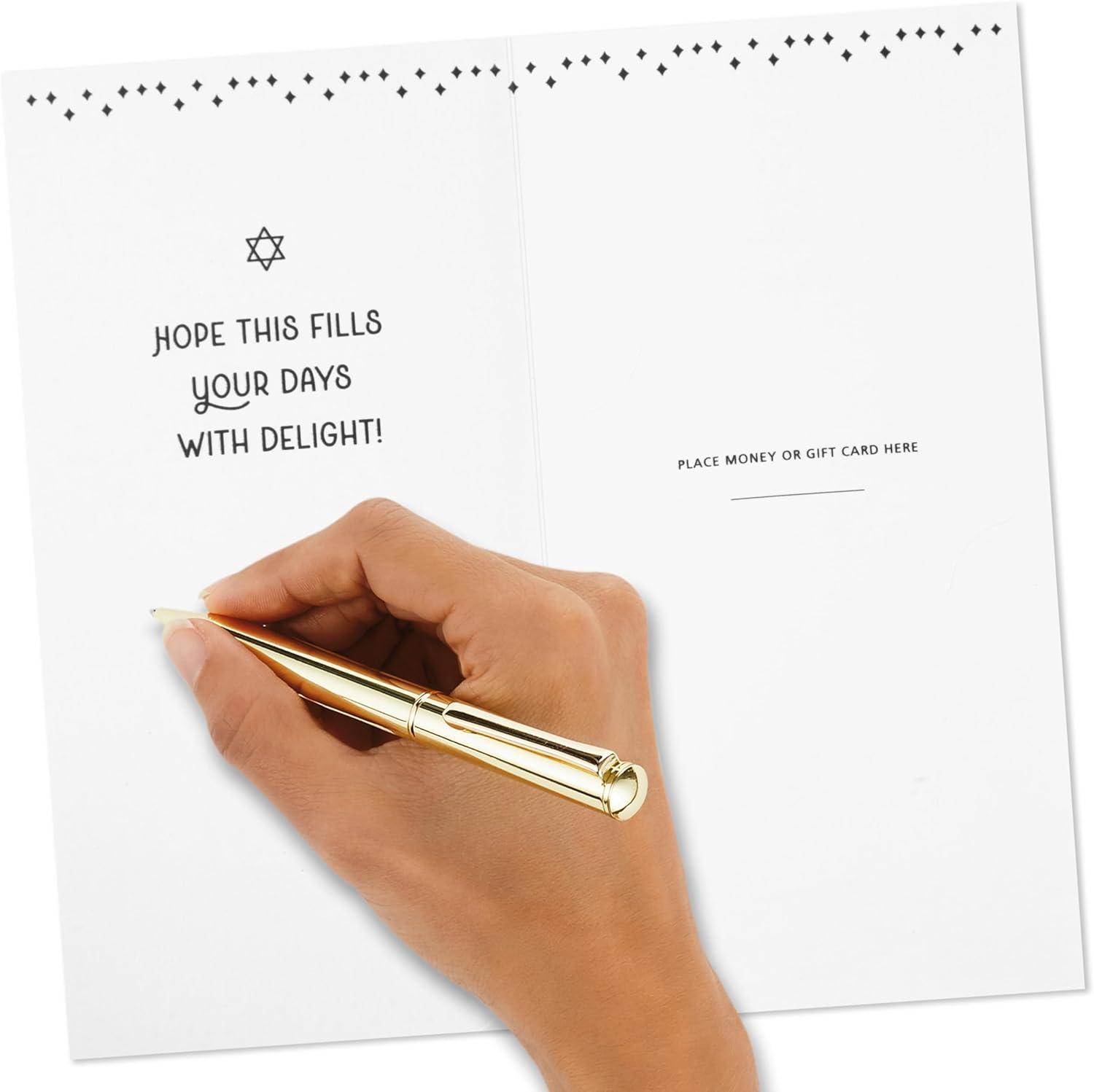 image:imageHallmark Tree of Life Hanukkah Money or Gift Card Holder Cards 6 Cards with Envelopes Blue and Gold Menorah