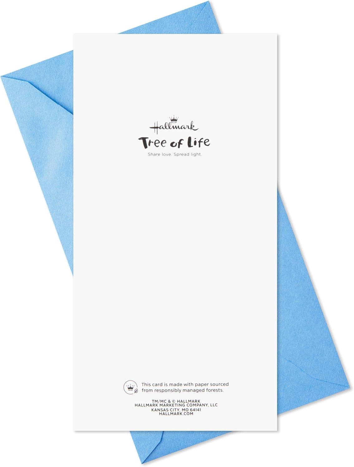 image:imageHallmark Tree of Life Hanukkah Money or Gift Card Holder Cards 6 Cards with Envelopes Blue and Gold Menorah