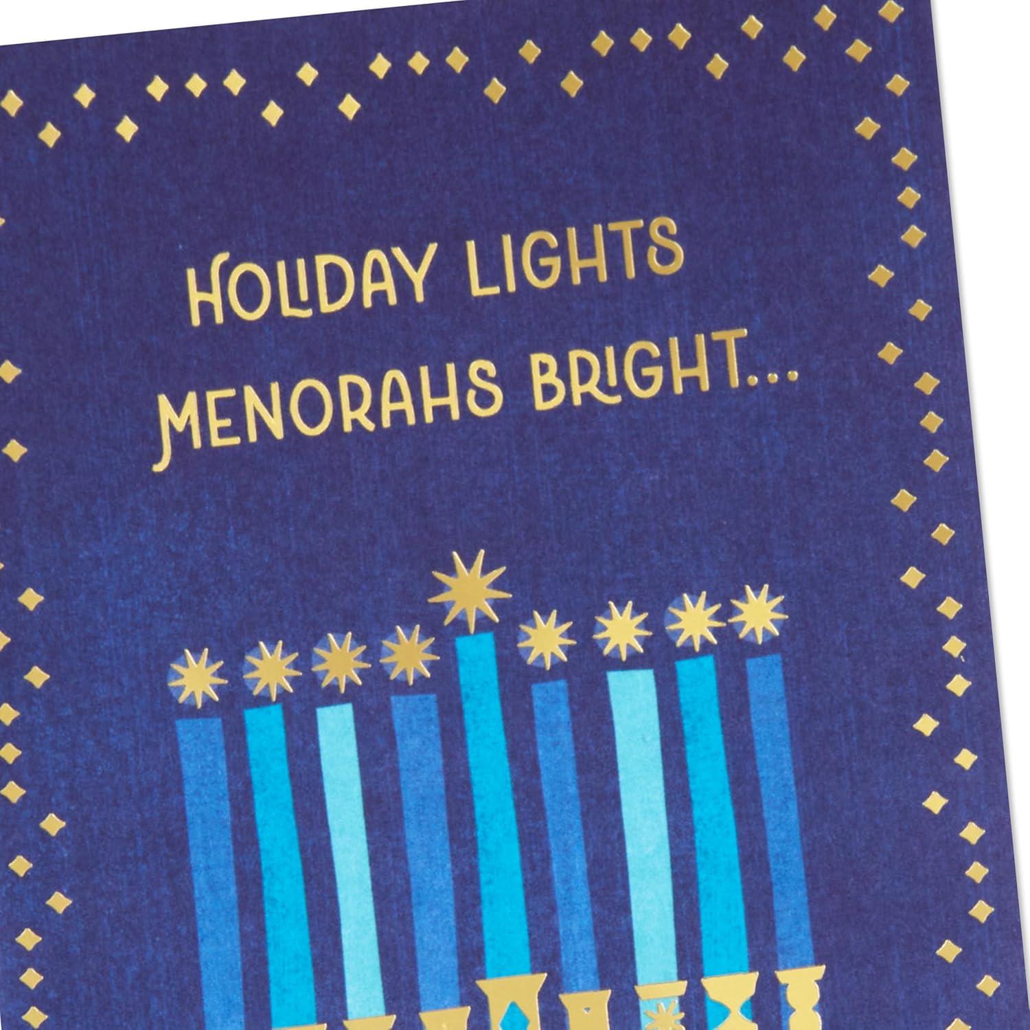 image:imageHallmark Tree of Life Hanukkah Money or Gift Card Holder Cards 6 Cards with Envelopes Blue and Gold Menorah