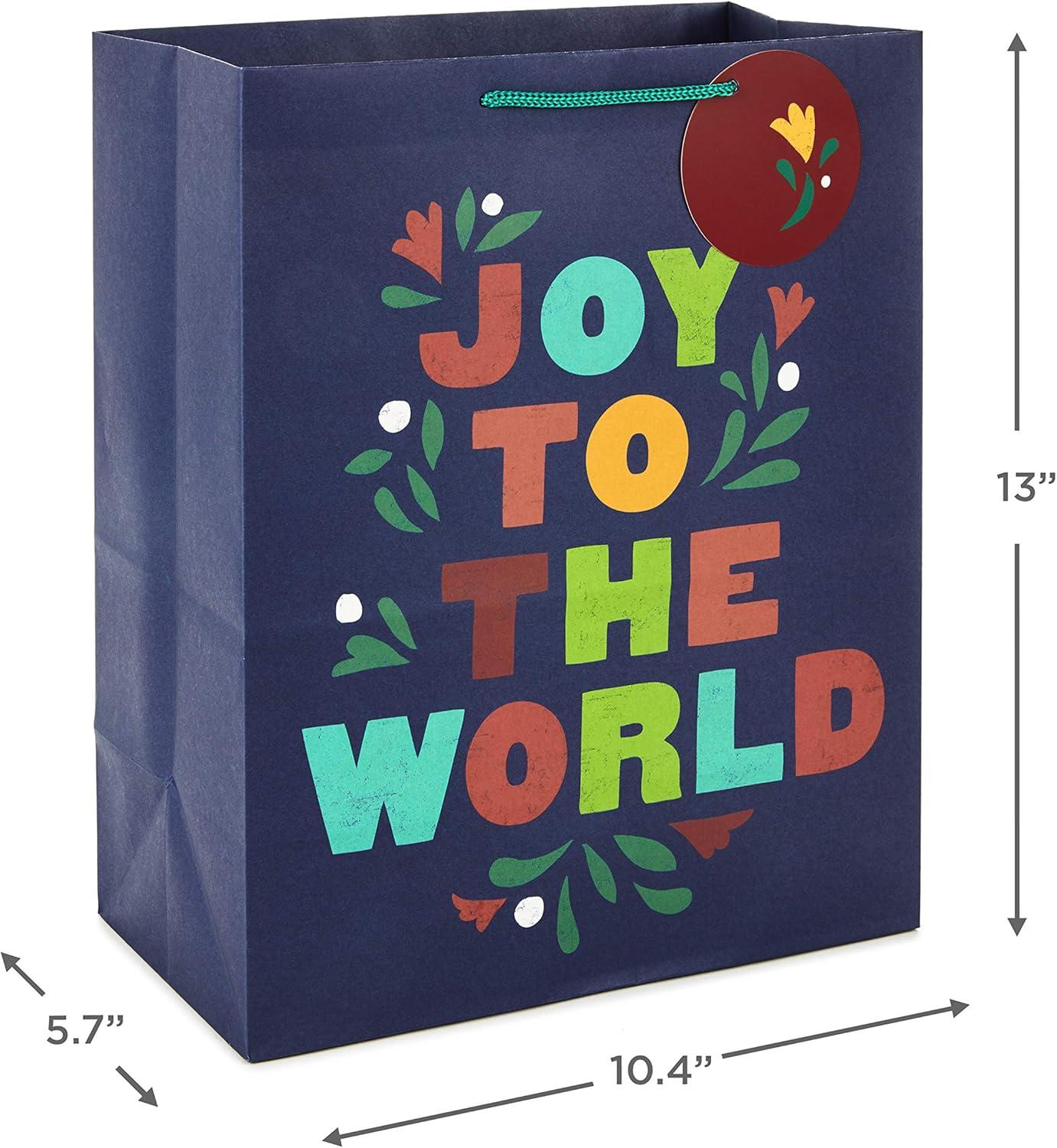 image:imageHallmark VIDA 13 Large Christmas Large Gift Bag Bundle 3 Spanish Gift Bags Feliz Navidad Felices Festas Tree Flowers Colorful OrnamentsPeace Dove Joy to the World
