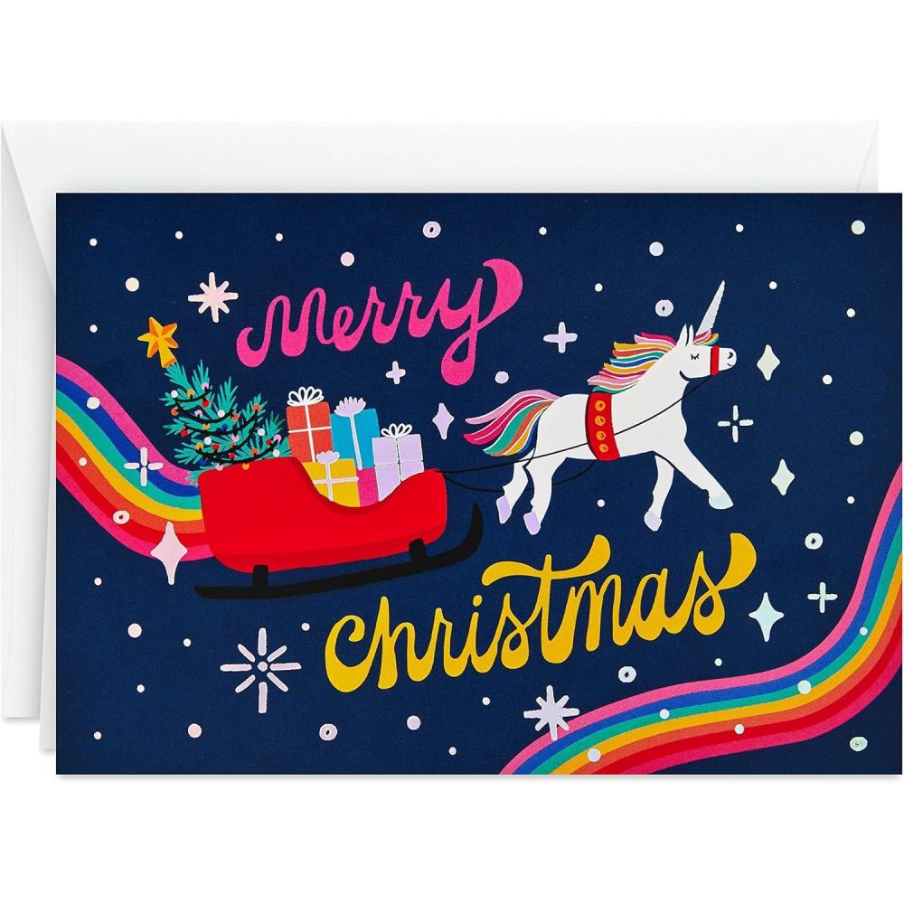 image:imageHallmark Boxed Christmas Cards Christmas Unicorn 16 Cards and Envelopes Christmas Unicorn Holiday Cards
