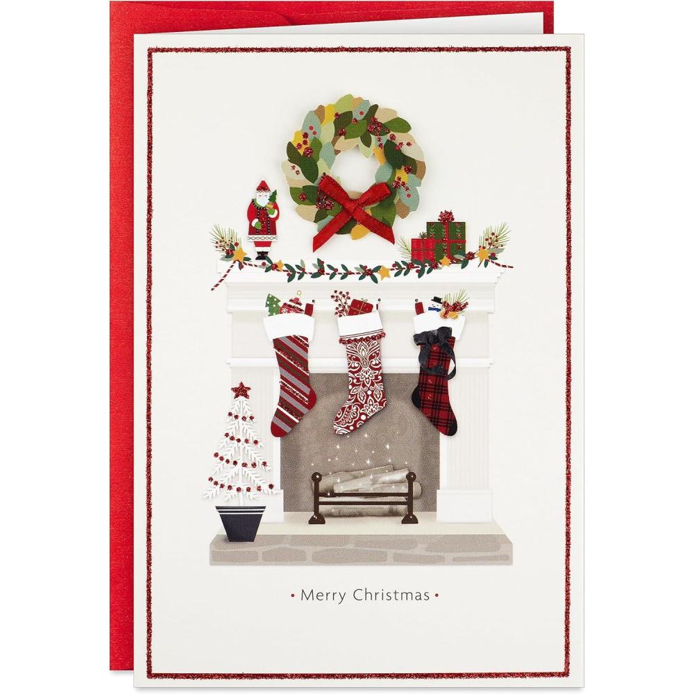 image:imageHallmark Boxed Handmade Christmas Cards 12 Cards with Envelopes Fireplace Happy Home12 Cards Fireplace Happy Home