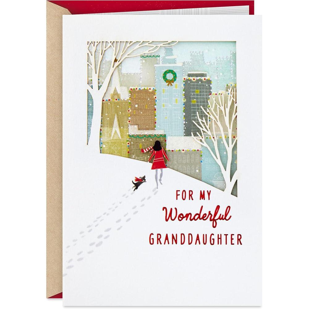 image:imageHallmark Christmas Card for Granddaughter Snowy CityFor Granddaughter Snowy City