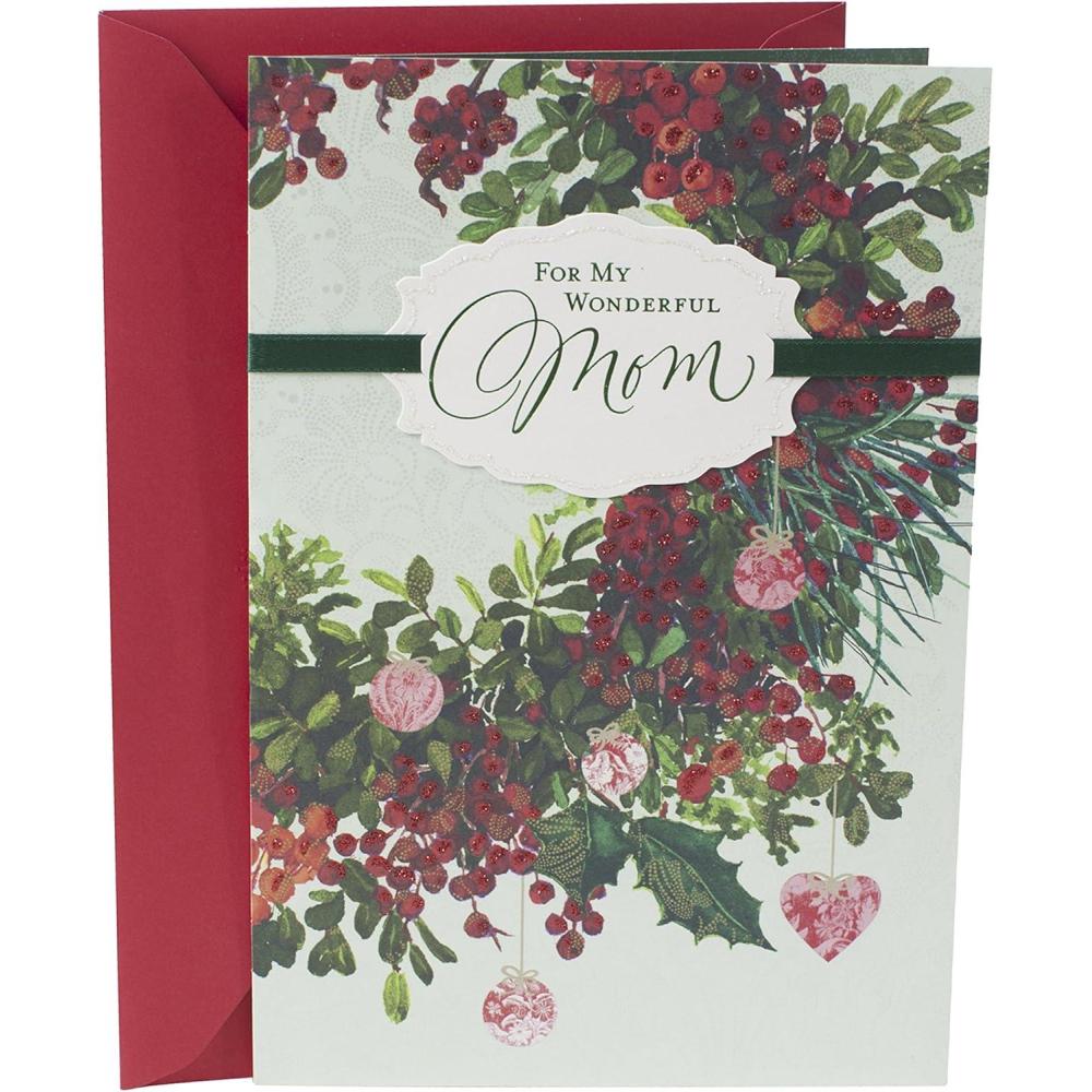 image:imageHallmark Christmas Card for Mom Floral Wreath0529XXH5141