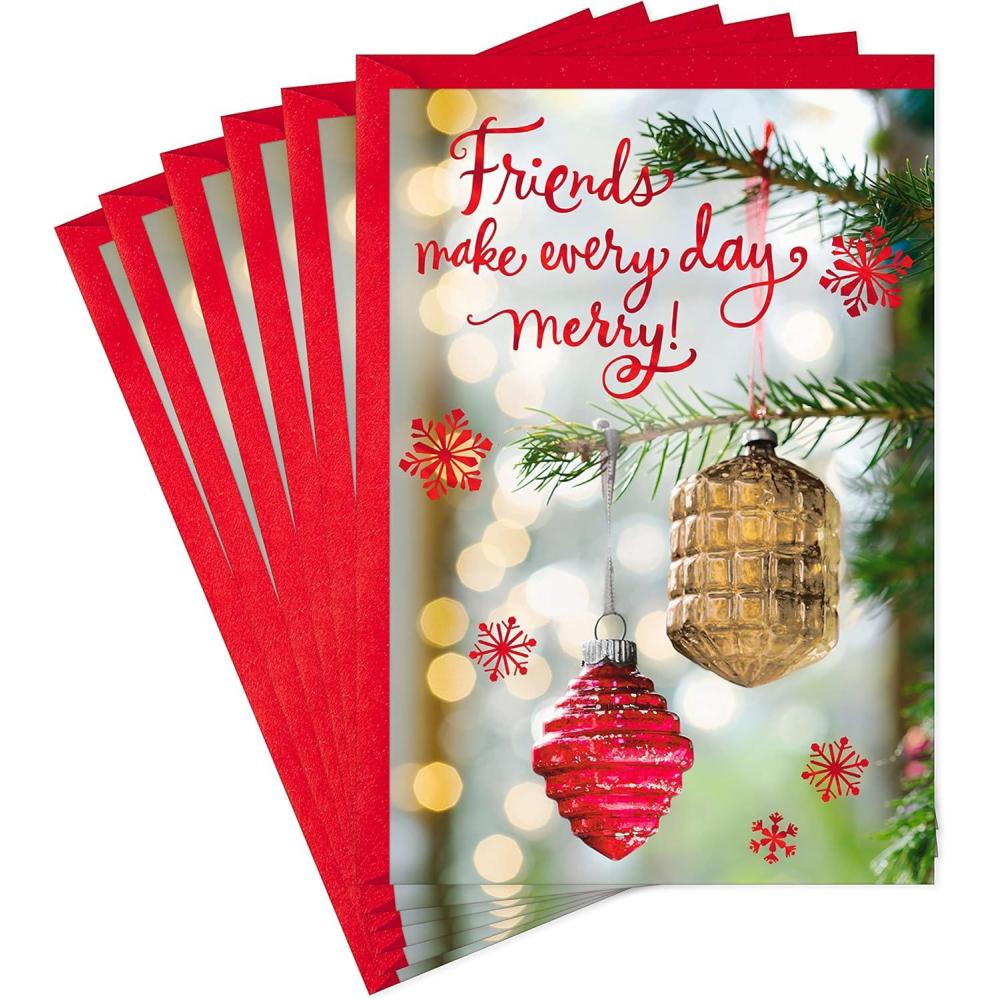 image:imageHallmark Christmas Cards Friends Make Every Day Merry 6 Holiday Cards with EnvelopesFriendship 6 Holiday Cards with Envelopes