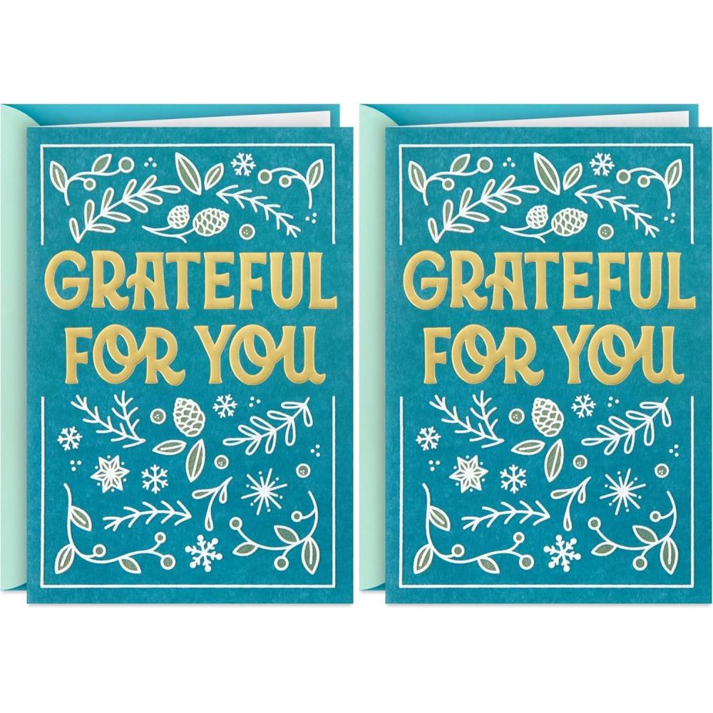 image:imageHallmark Christmas Thank You Card Grateful For You for Teachers Coworkers Essential Workers5 inches x 72 inches Pack of 2