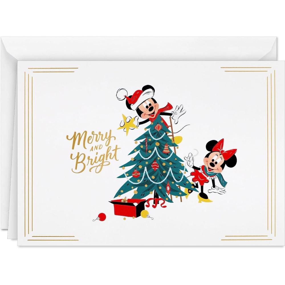 image:imageHallmark Disney Mickey Mouse Christmas Cards 16 Cards and Envelopes Merry and BrightChristmas Cards