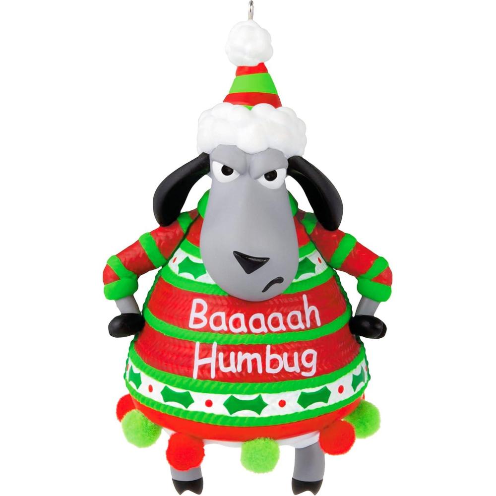 image:imageHallmark Keepsake Christmas Ornament 2024 Muletide Cheer Funny GiftsBaaaaah Humbug