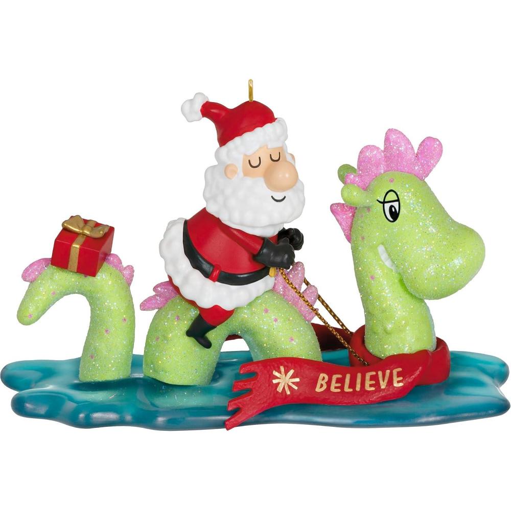 image:imageHallmark Keepsake Christmas Ornament 2024 Muletide Cheer Funny GiftsSanta and Loch Ness Monster