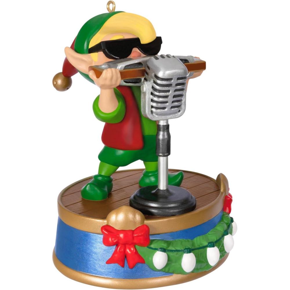image:imageHallmark Keepsake Christmas Ornament 2024 North Pole Tree Trimmers Band Collection Stuey On Sax Musical With Light Music GiftsHank On Harmonica