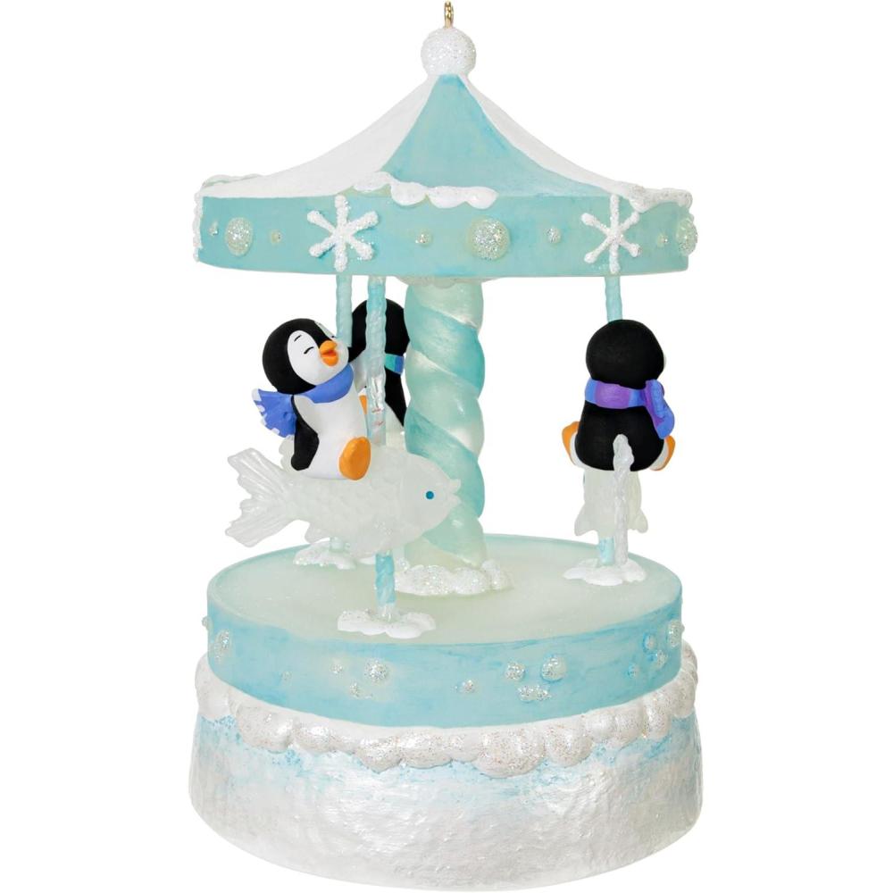 image:imageHallmark Keepsake Christmas Ornament Playful Penguins Musical with Light and MotionPlayful Penguins on Carousel