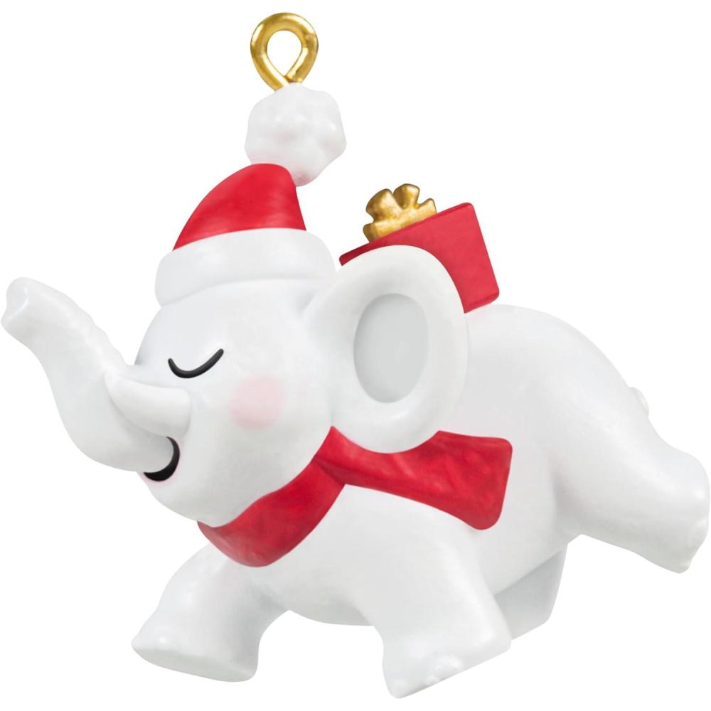 image:imageHallmark Keepsake Mini Christmas Ornament Beach Day Buddy 075 Tiny Ornament for Tabletop TreeFestive White Elephant