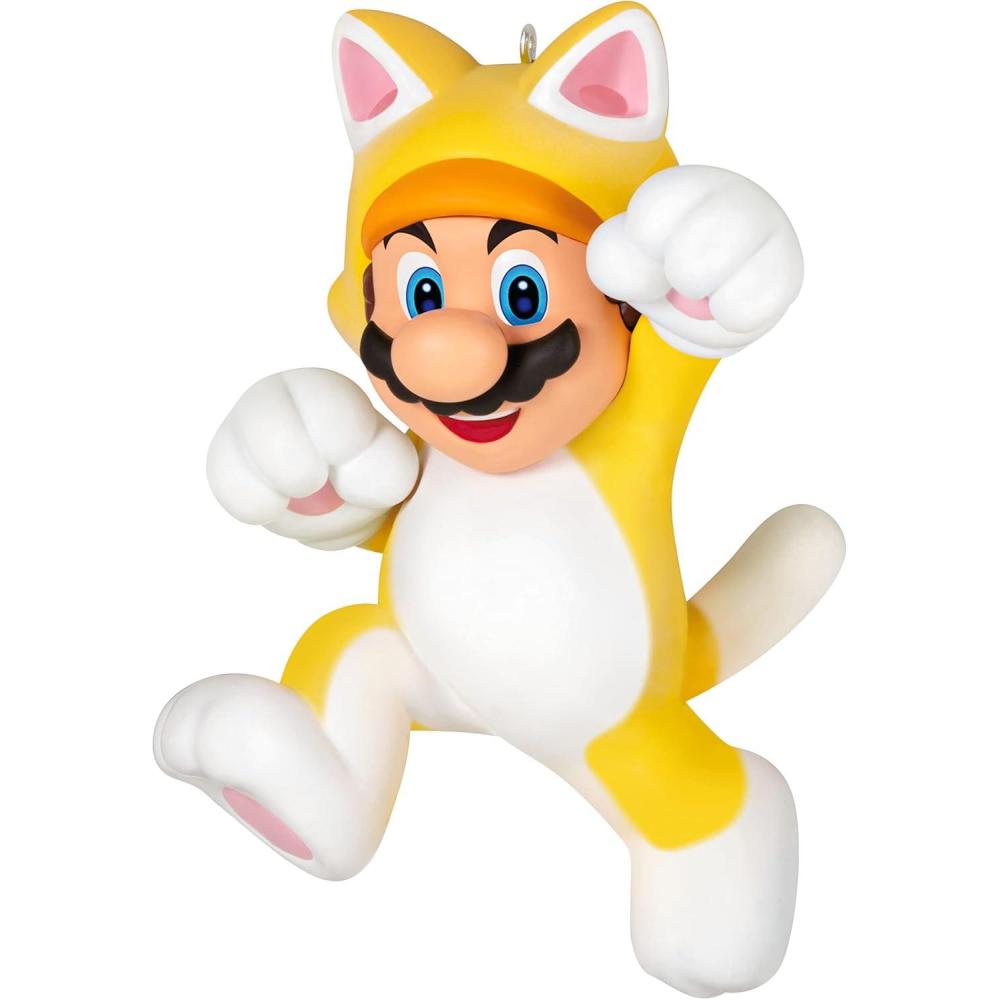 image:imageHallmark Keepsake Nintendo Christmas Tree Topper Super Mario Super Star with Light and Sound Gifts for GamersPowered Up with Mario Cat