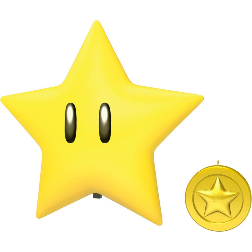 image:imageHallmark Keepsake Nintendo Christmas Tree Topper Super Mario Super Star with Light and Sound Gifts for GamersSuper Star
