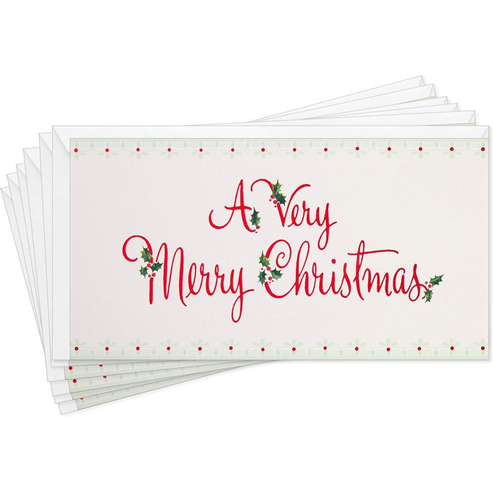 image:imageHallmark Pack of Christmas Money or Gift Card Holders Very Merry 6 Holiday Cards with EnvelopesVery Merry