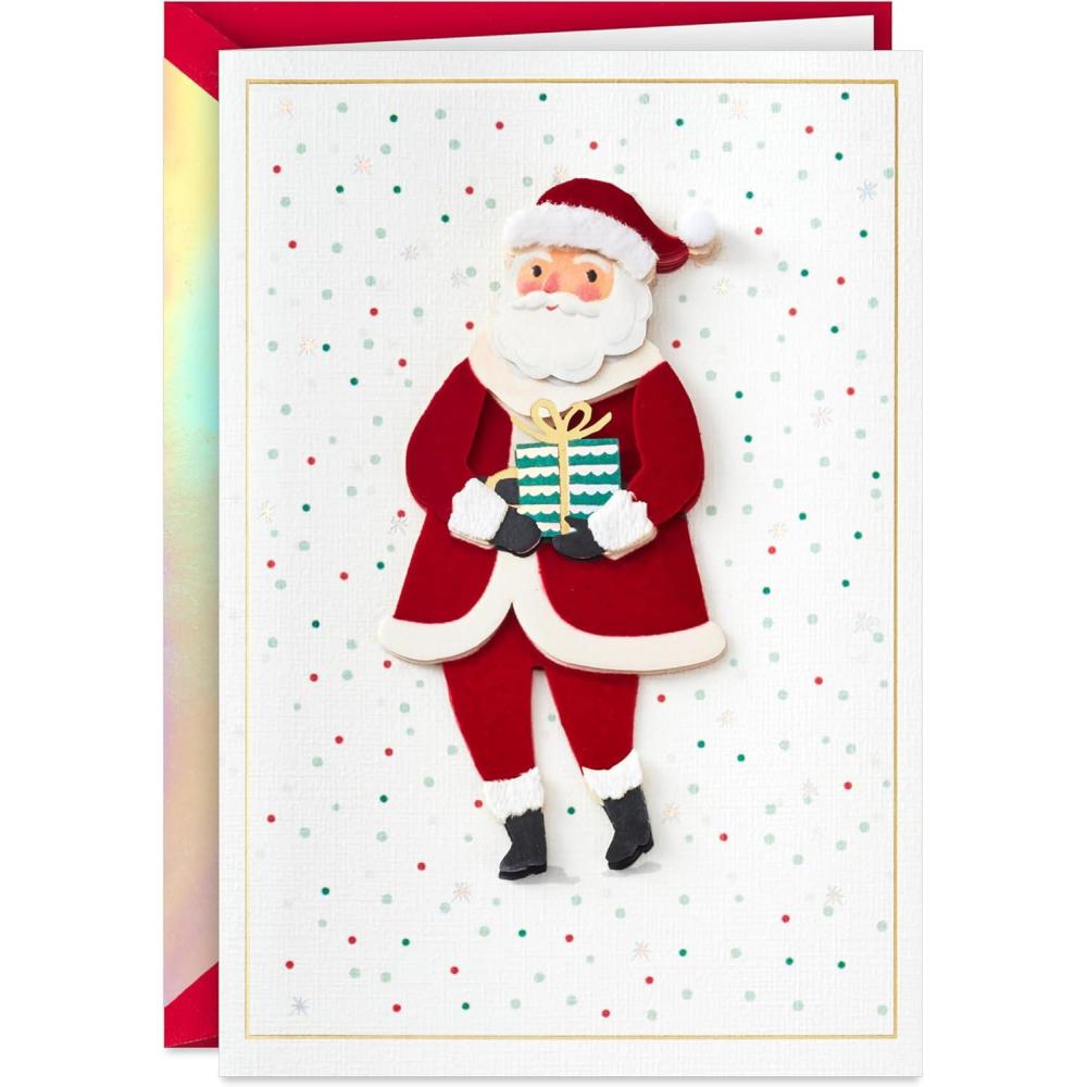 image:imageHallmark Signature Christmas Card Fun Surprises Santa Claus with GiftSanta Claus