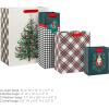 Hallmark Assorted Classic Christmas Gift Bags (8 Bags: 2 Small 6″, 2 Medium 9″, 2 Large 13″, 2 Bottle 13″) Nutcracker, Tree, Holly, Red and Green Plaid(1 count (Pack of 8))